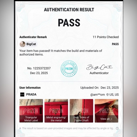 Authentic pink Prada Bow Wallet with box, authenticity card,COA. - Picture 17 of 17